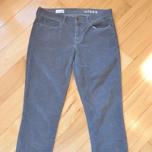 Gap 29 legging jean corduroy pants gray cords